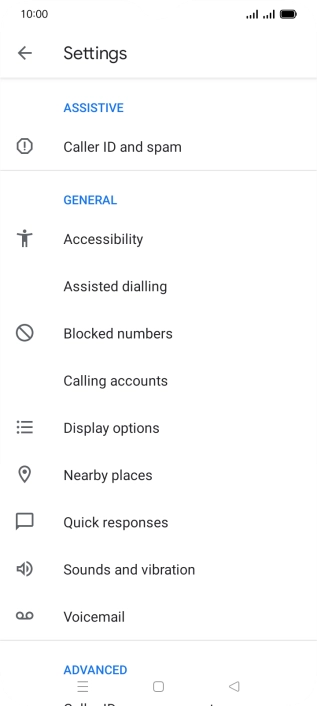 Press Calling accounts.