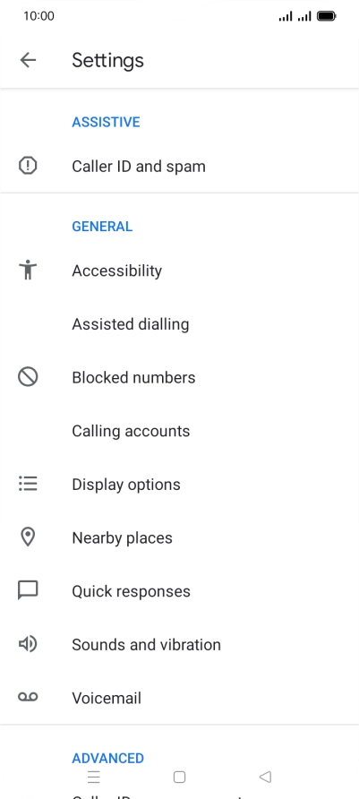 Press Calling accounts.