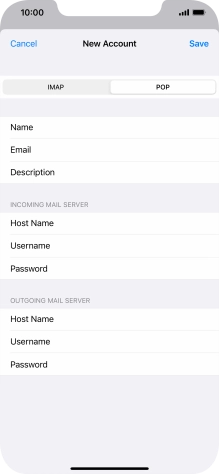 Press Save. Your email account has now been set up. To select more settings for incoming and outgoing server, proceed with the following steps.