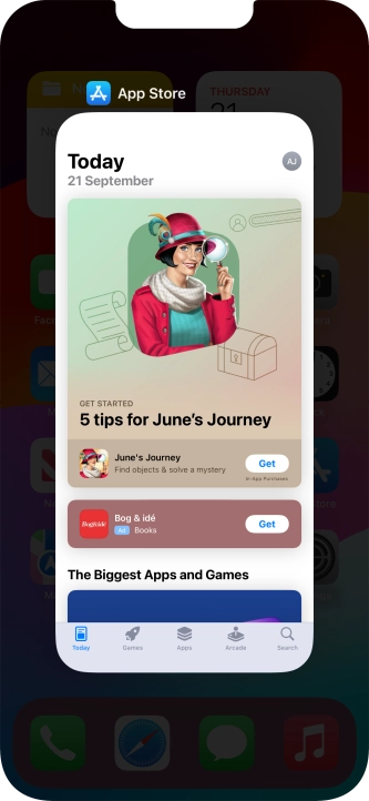 Slide upwards on the required application to end it.