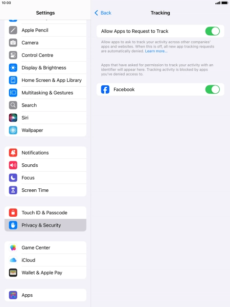 Press the indicator next to Press the indicator next to