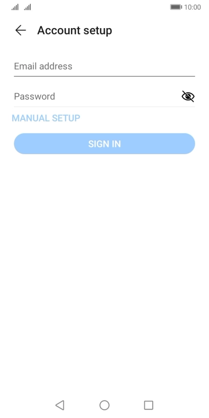 Press Email address and key in your email address.