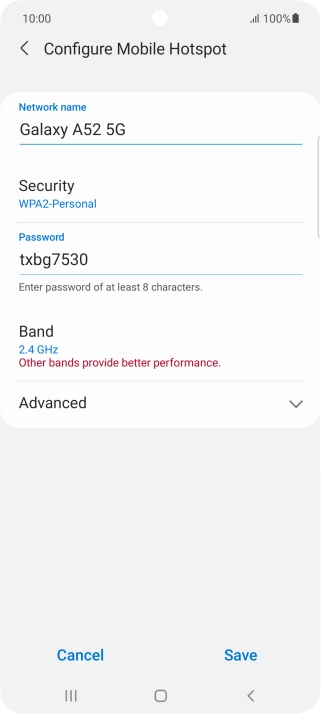 Press the field below 