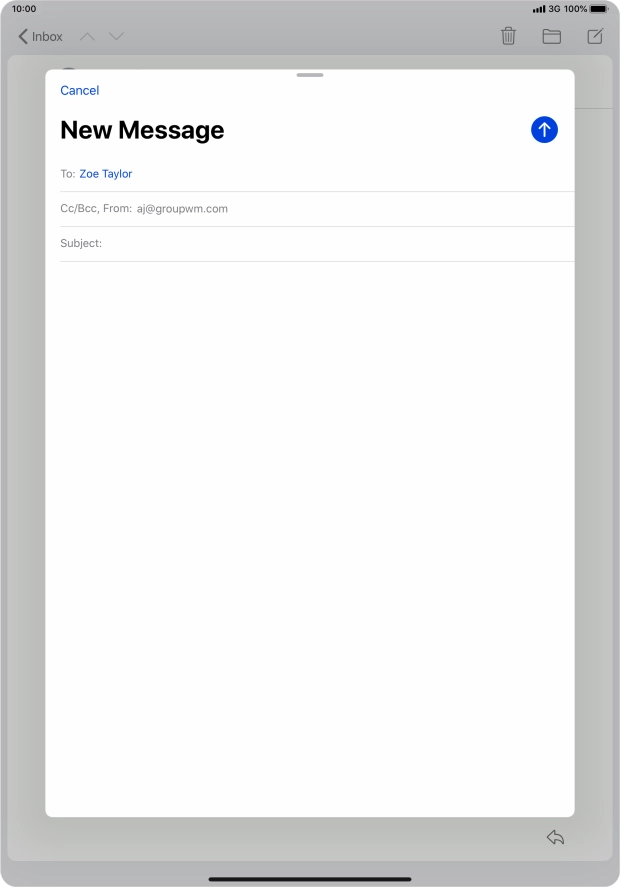 Press Subject: and key in the required subject.