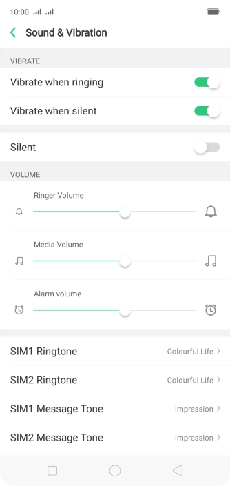Press SIM1 Ringtone.