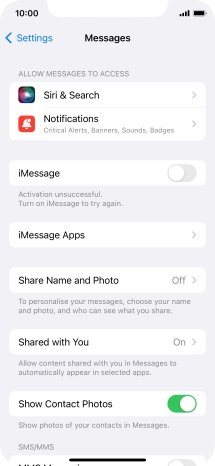 Press the indicator next to 