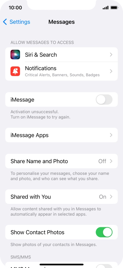 Press the indicator next to 