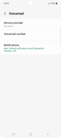 Press Voicemail number.