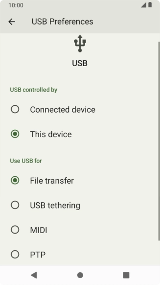 Press File transfer.