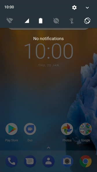 Press the settings icon.