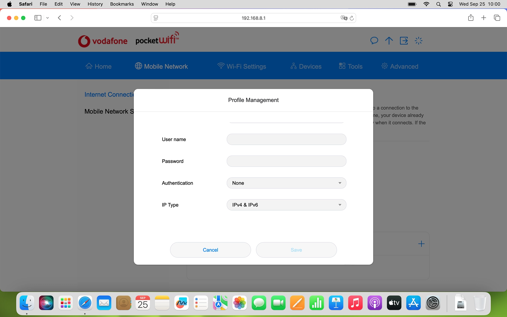 Click the drop down list next to 