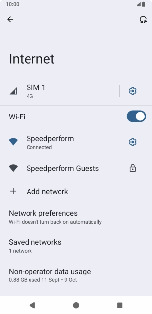 Press the Home key to return to the home screen.