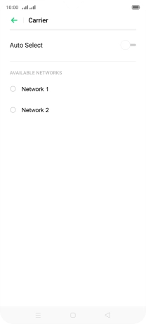 Press the required network.