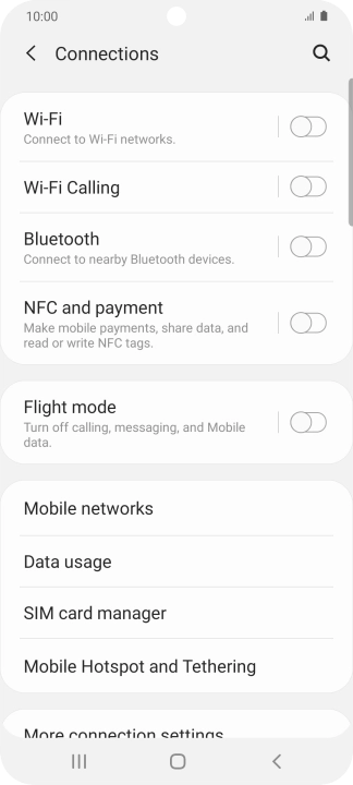 Press SIM card manager.