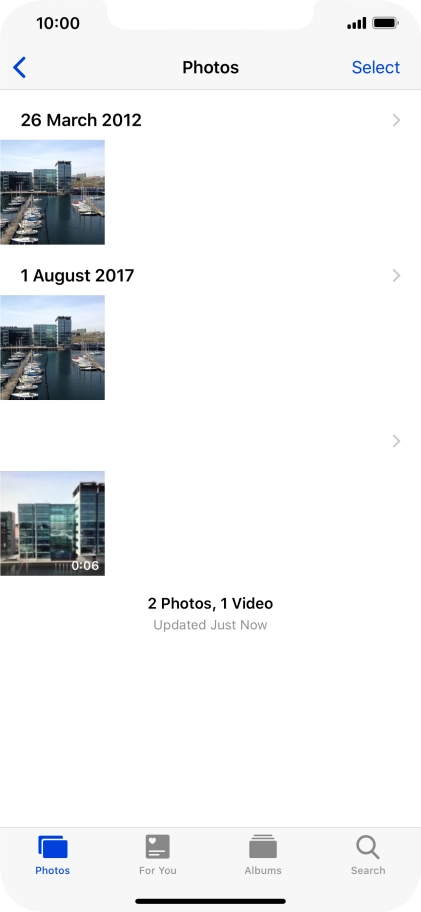 Hard press and hold the required picture until a pop-up menu is displayed.