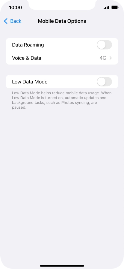 Press the indicator next to 