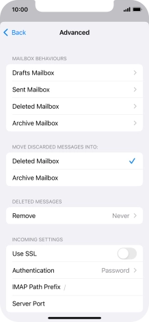 Press the indicator next to 
