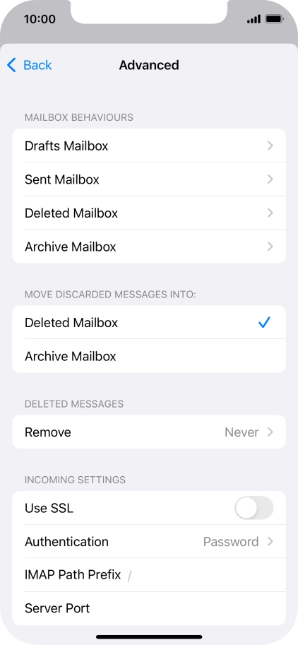 Press the indicator next to 