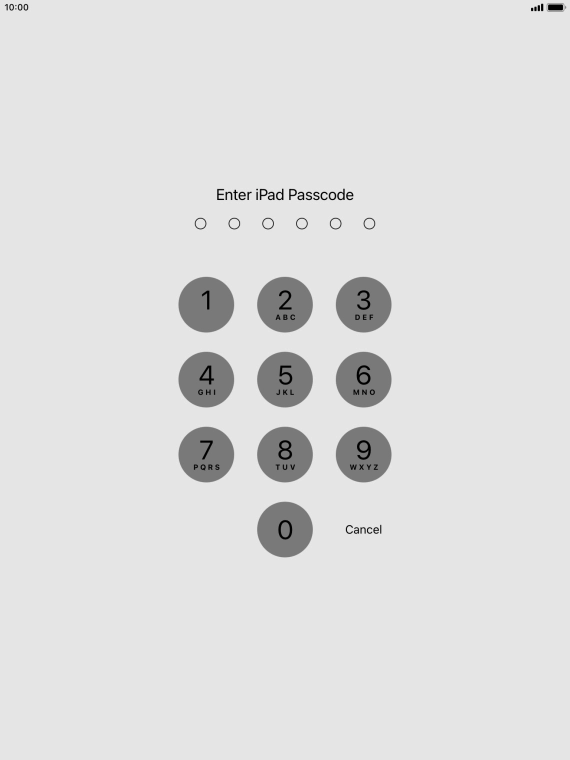 Use the lock code you created. Use the lock code you created.