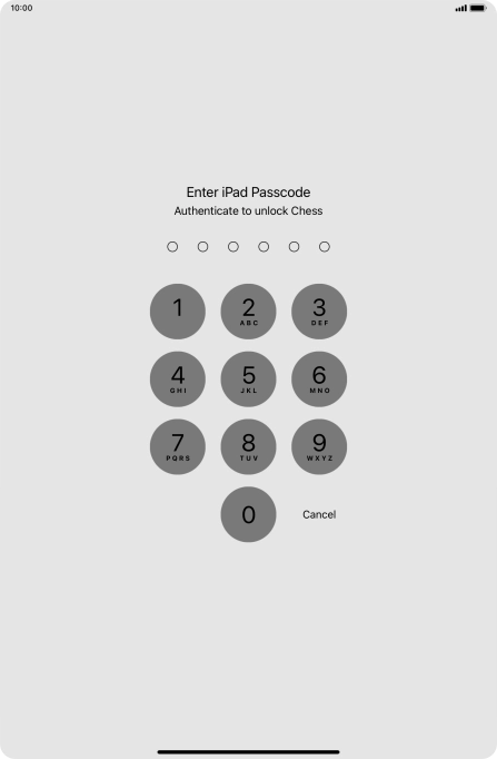 Use the lock code you created. The app is now no longer locked.