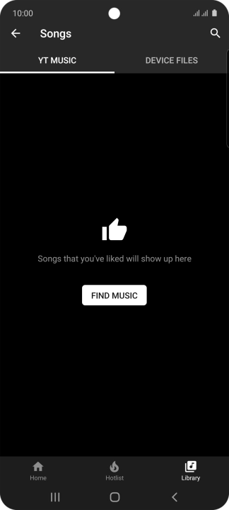 Press DEVICE FILES and go to the required audio file.
