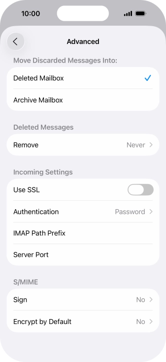Press the indicator next to 