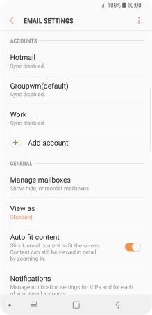 Press the required account.