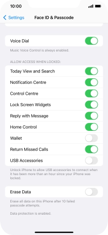 Press the indicator next to 