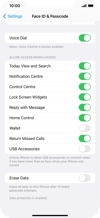 Press the indicator next to 