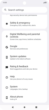 Press System updates.