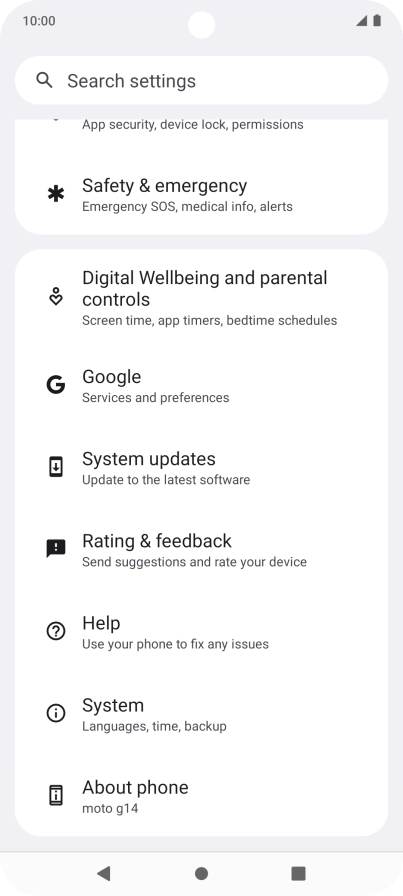 Press System updates.