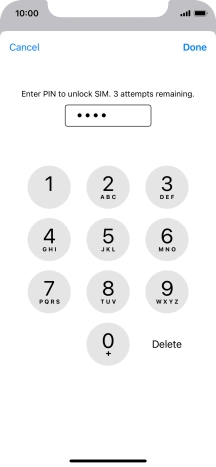 Key in your PIN and press Done.