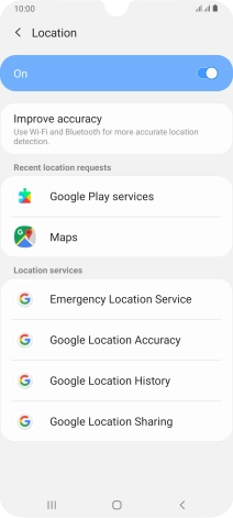 Press Google Location Accuracy.