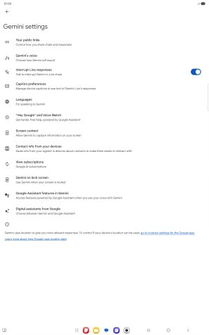 Follow the instructions on the screen to select the required settings.