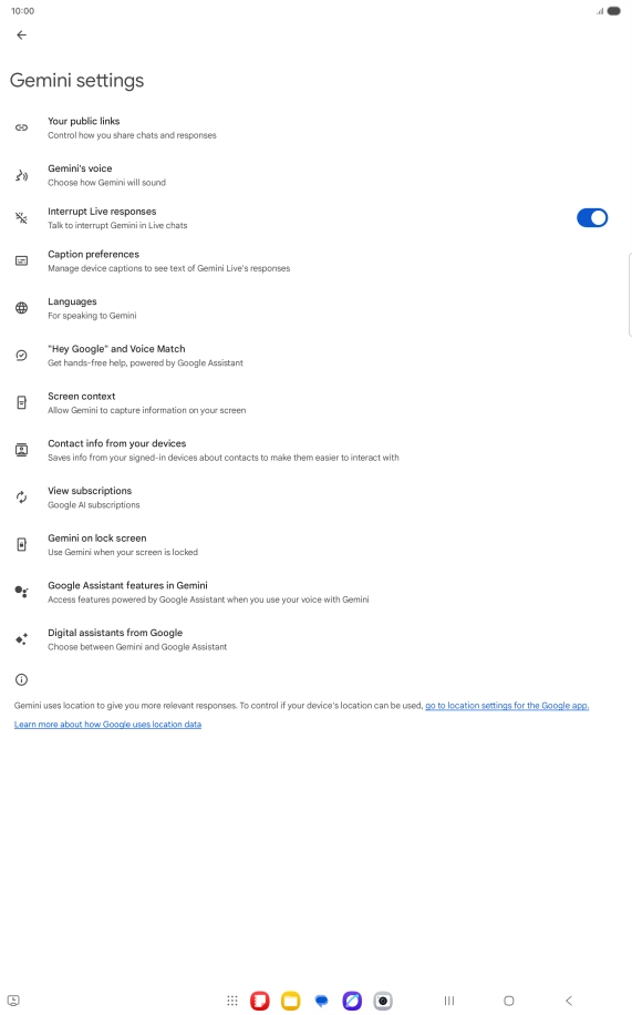 Follow the instructions on the screen to select the required settings.