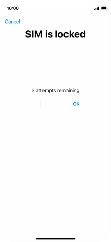 If your SIM is locked, key in your PIN and press OK.