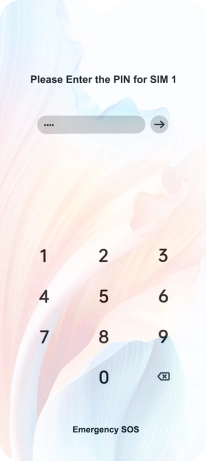 If you're asked to key in your PIN, do so and press arrow right.