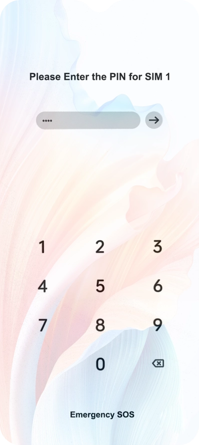 If you're asked to key in your PIN, do so and press arrow right.