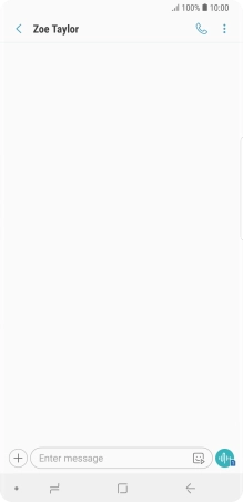 Press the text input field and write the text for your text message.