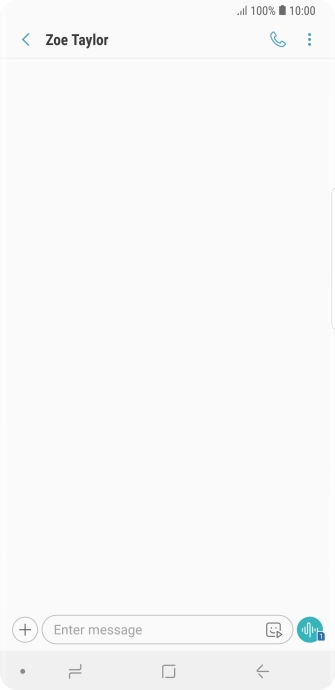 Press the text input field and write the text for your text message.