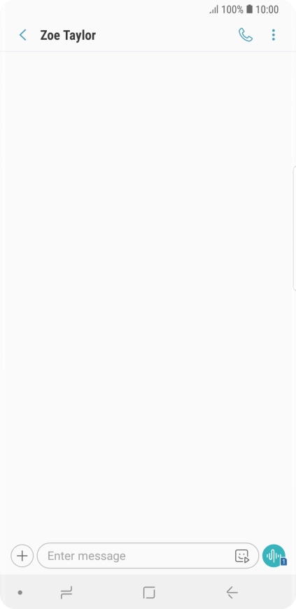 Press the text input field and write the text for your text message.