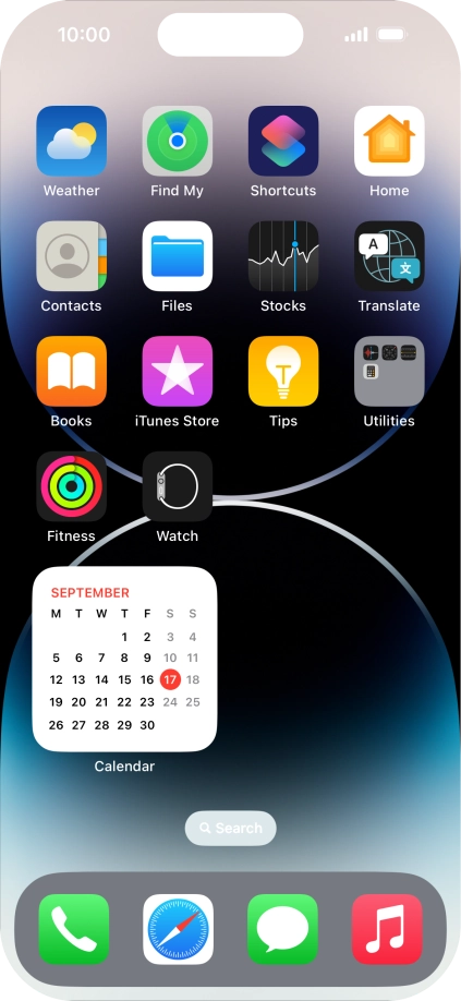 If you're using a Widget Stack: slide up or down on the stack to select the required widget.
