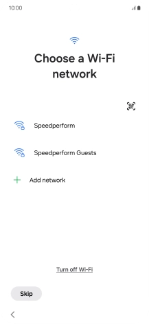 Press the required Wi-Fi network.