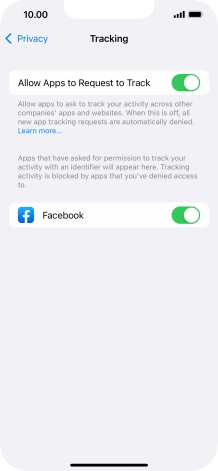 Press the indicator next to 