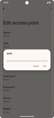 Key in live.vodafone.com and press OK.