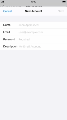 Press Name and key in the required sender name.