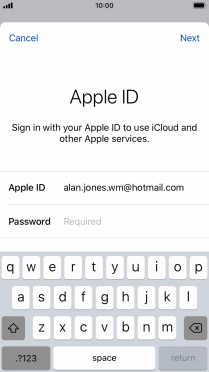 Press the field next to 