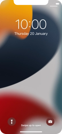 Slide your finger upwards starting from the bottom of the screen.