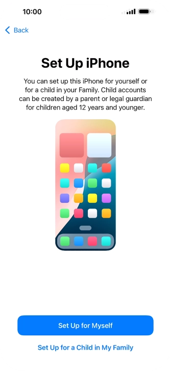 Press Set Up for Myself.