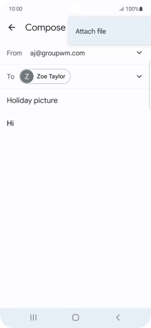 Press Attach file and go to the required folder.